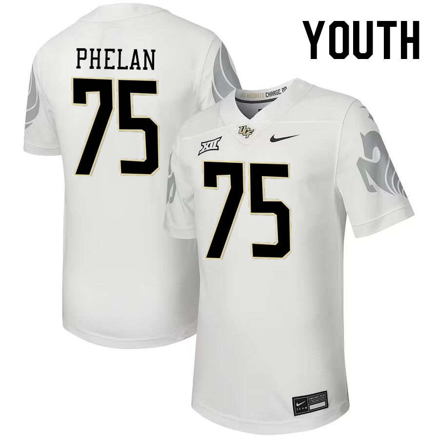 Youth #75 Andrew Phelan UCF Knights Big 12 Conference College Football Jerseys Stitched-Black